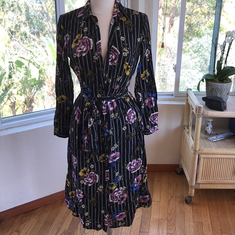 Button up long sleeve dress